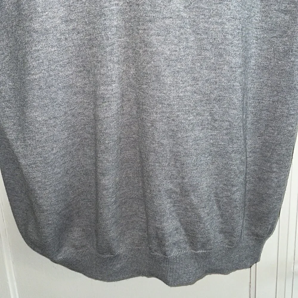 Brooks Brothers gray merino wool knit‎ V neck sweater vest